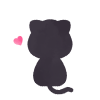 黒猫（後ろ姿）