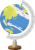地球儀のイメージ（主線なし）