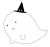 三角帽子をかぶったおばけ