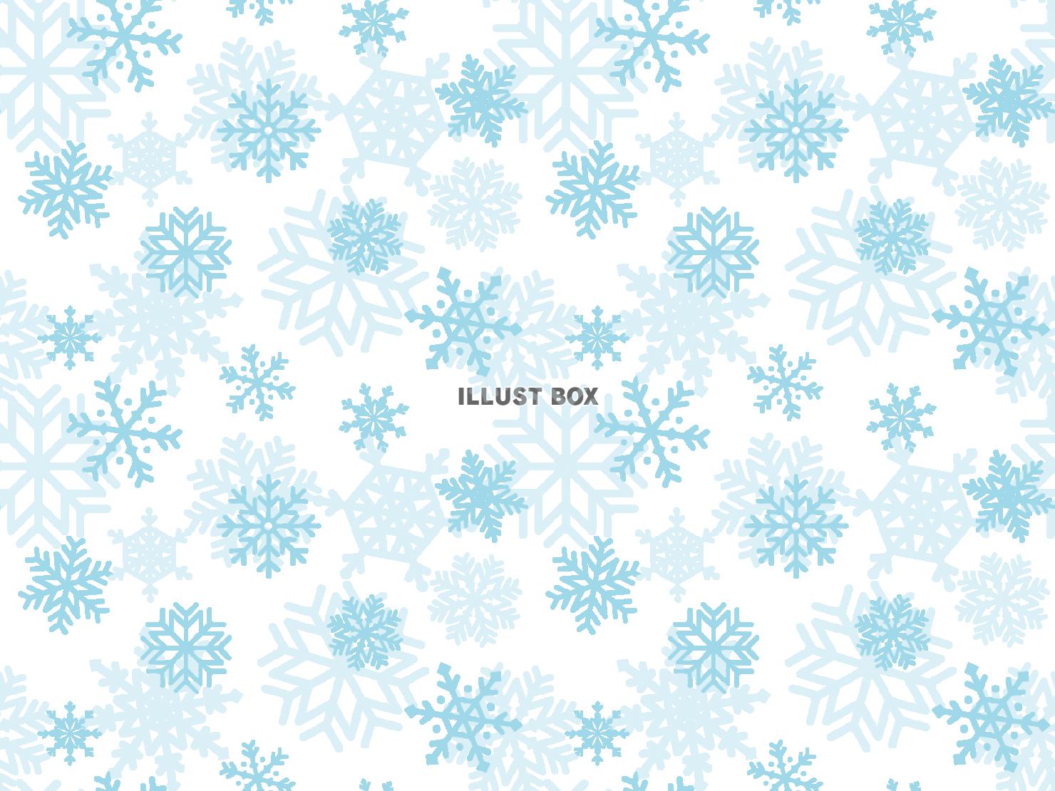 無料イラスト 雪の結晶の壁紙 ブルー