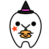 ハロウィン仕様の歯　透過png