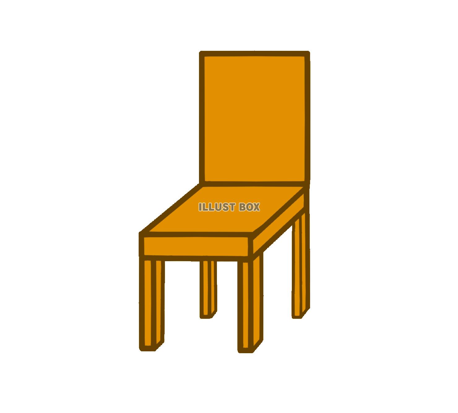 無料イラスト 木の椅子