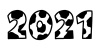 2021 丑年 牛柄の数字