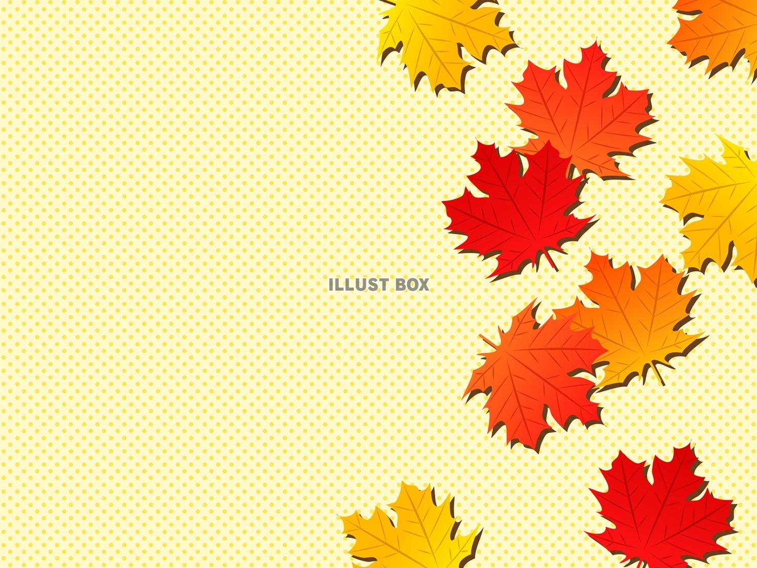 秋の落ち葉のイラスト背景