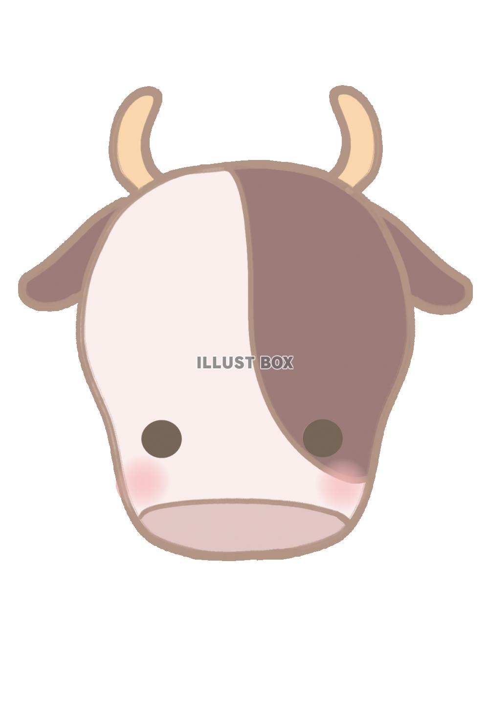 牛の顔のイラスト