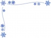 雪の結晶フレーム冬模様飾り枠素材イラスト