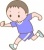 走る子ども　運動会