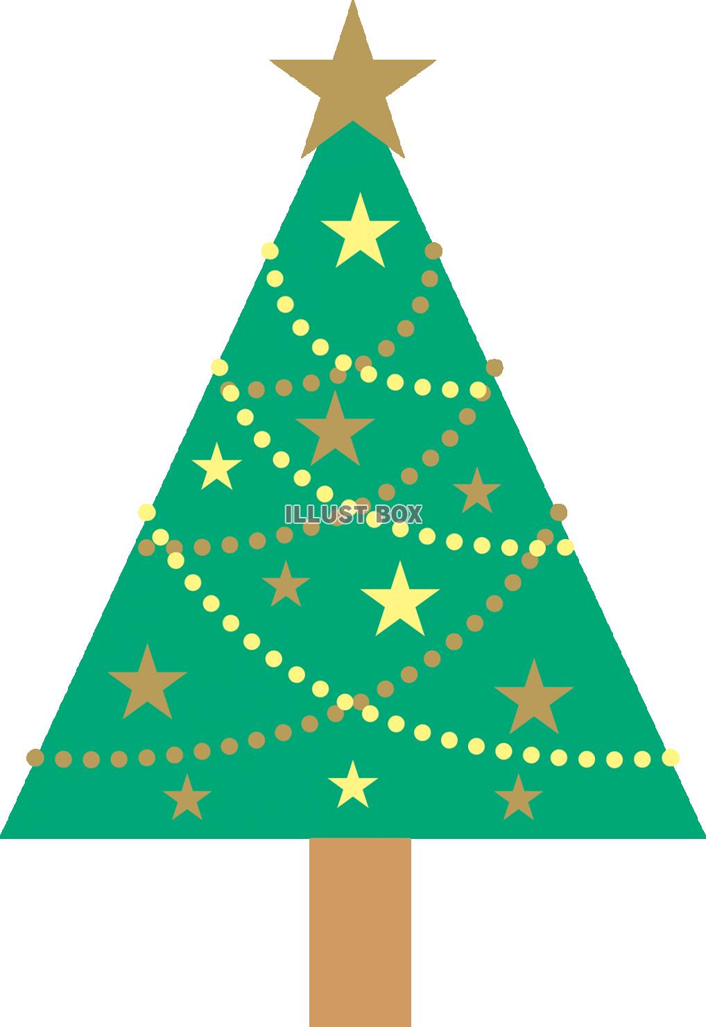 無料イラスト とってもシンプルなクリスマスツリー