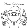 クリスマスイラスト（線画・塗り絵）