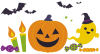 透過・ハロウィンのイラスト　シンプルかわいい10月ハロウィーン