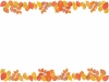 紅葉秋冬葉っぱシンプル手書き水彩飾り枠背景フリー素材【9月10月11月頃の植物】