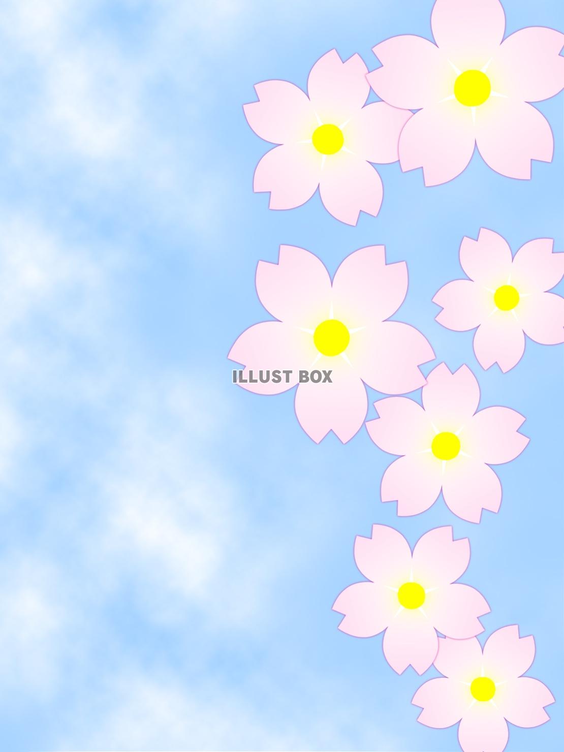 無料イラスト 桜の花模様壁紙シンプル背景素材イラスト