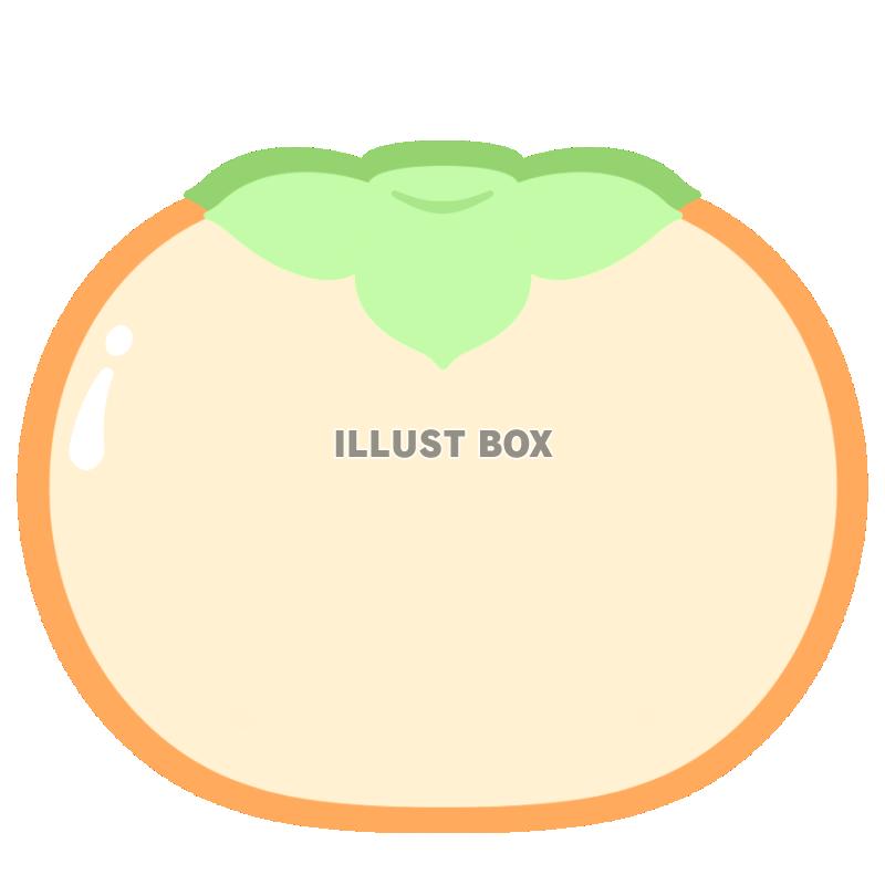 無料イラスト 柿のメッセージフレーム