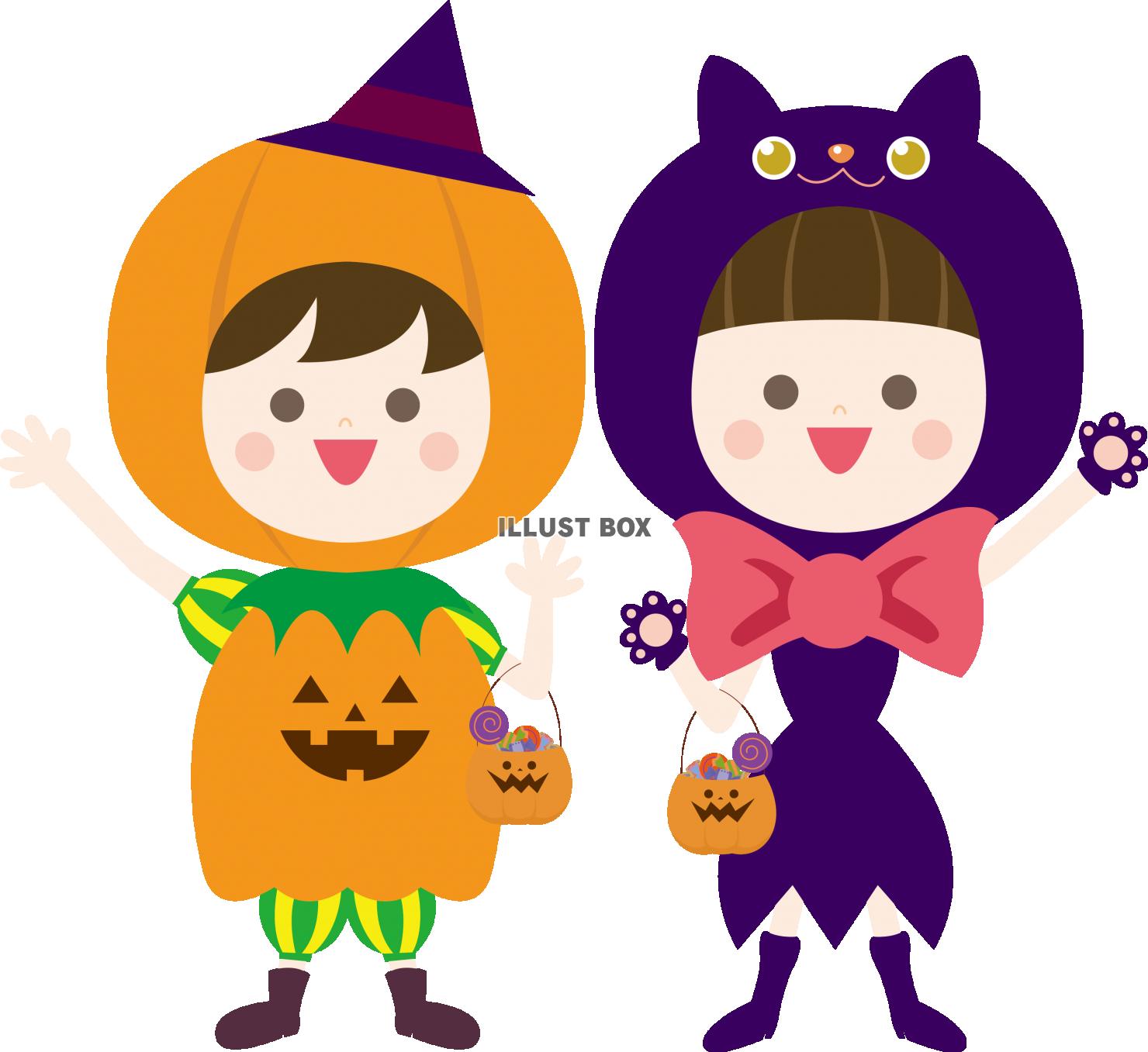 無料イラスト ハロウィンコスプレ１