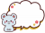 干支のネズミと吹き出し