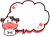 干支の丑と吹き出し
