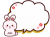 干支のウサギと吹き出し