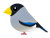 イカル（日本の野鳥）透過PNG