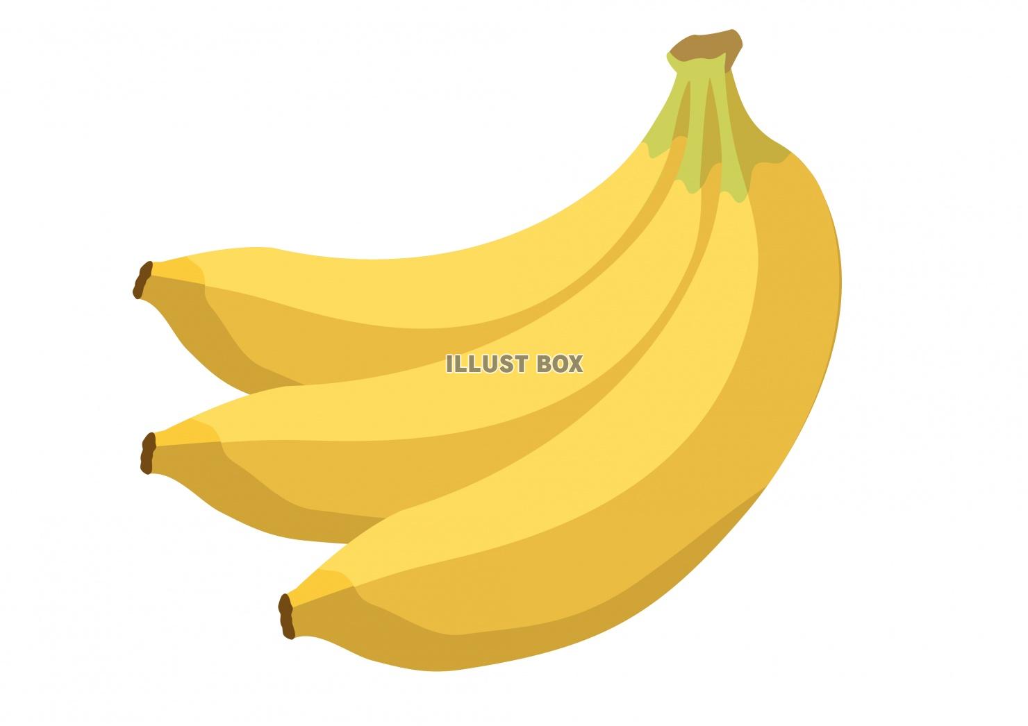 無料イラスト フルーツシリーズ バナナ