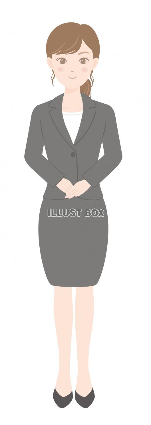 無料イラスト スーツ姿の女性 ビジネス
