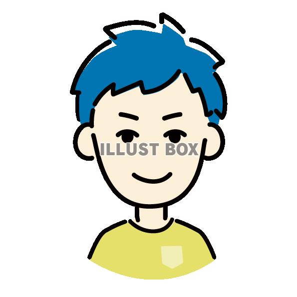 無料イラスト 男性の顔のシンプルかわいいイラスト