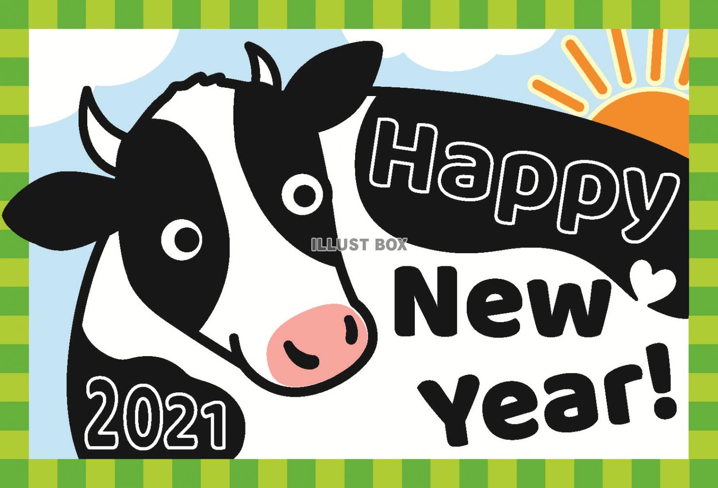 2021　大きな牛の年賀状２