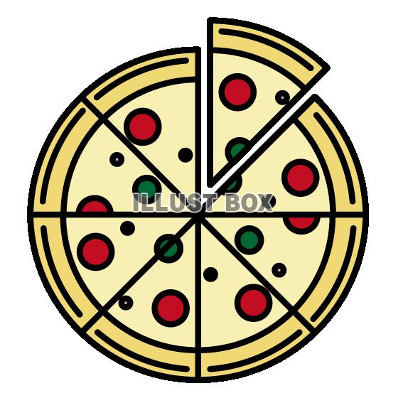 ピザのロゴ風アイコンイラスト