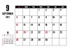 2021年 9月 シンプルカレンダー（A4 ）