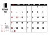 2021年 10月 シンプルカレンダー（A4 ）
