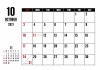 2021年 10月 シンプルカレンダー（A4 ）