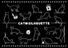 猫のラインイラストセット