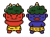 かわいい赤鬼と青鬼