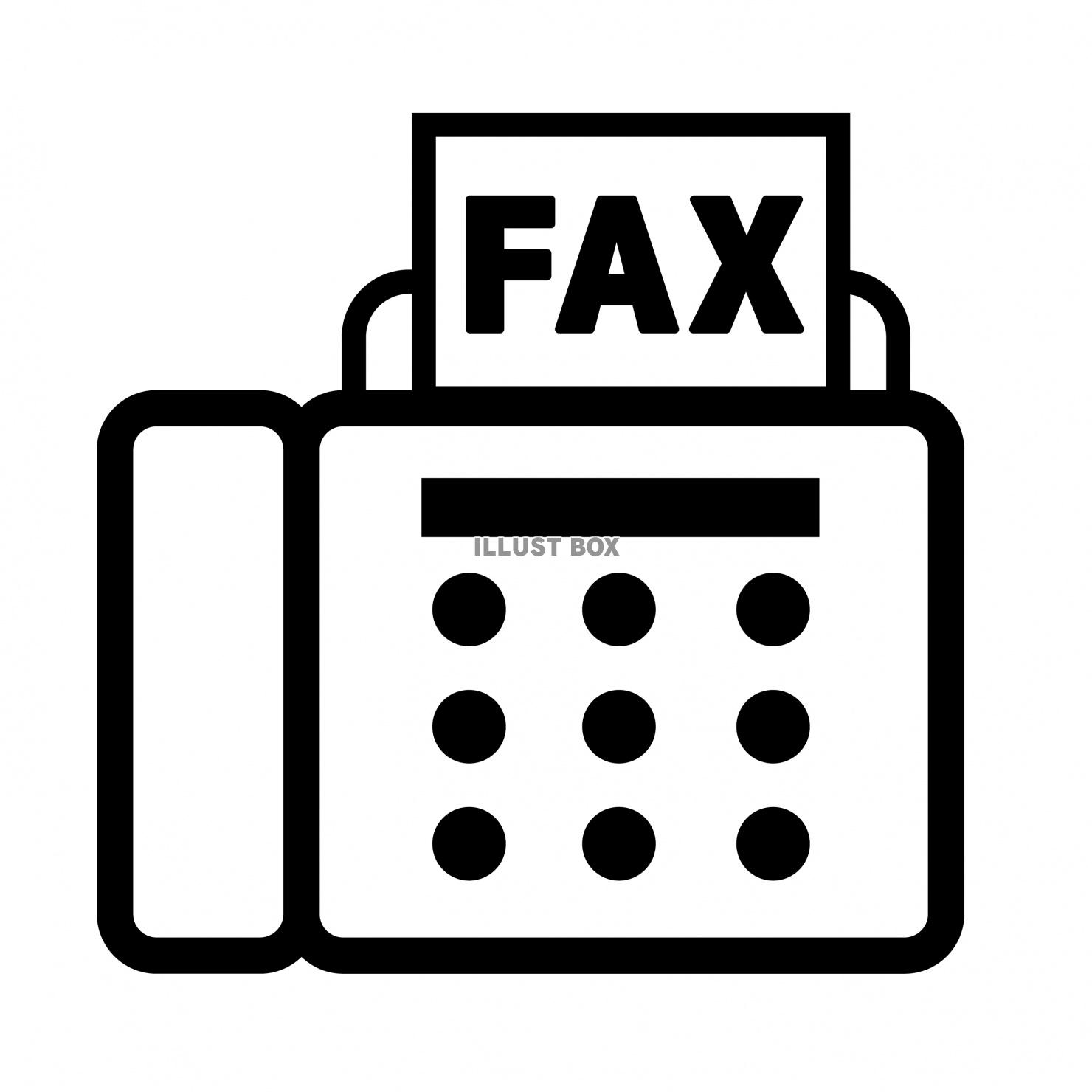 無料イラスト 生活アイコンシリーズ Fax