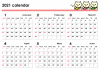 オカリナカレンダー半年分　2021年1月から6月分