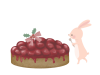 イチゴケーキとウサギ　線なし