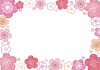 梅の花 背景フレーム（水彩風）