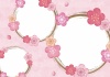 梅の花 背景フレーム（水彩風）