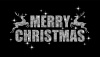 クリスマスシンボル　雪の結晶パターンのロゴ