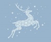 クリスマスシンボル　雪の結晶パターンのトナカイ