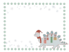 プレゼントを運ぶ恐竜フレーム　線あり
