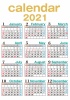 2021年　カレンダー全体縦