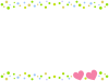 ハートフレームシンプル飾り枠素材イラスト。透過PNG