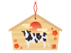 丑の絵馬