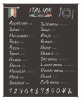 イタリアン　メニュー用文字セット（黒板風）