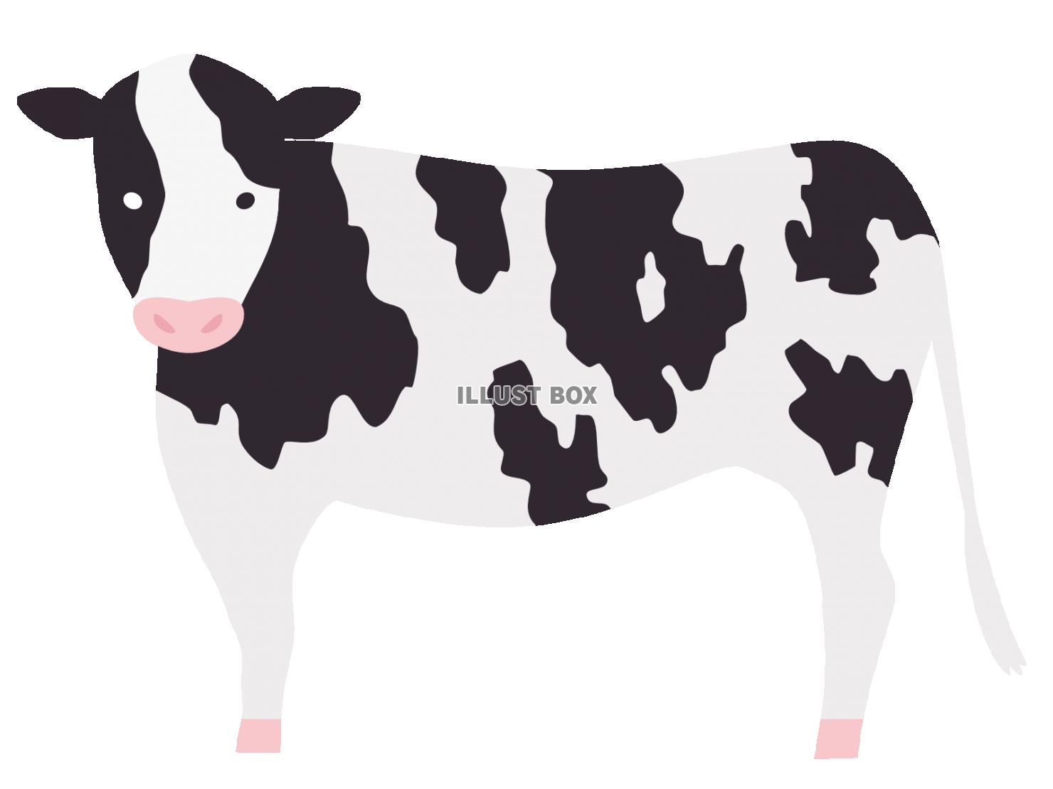 無料イラスト シンプルでかわいい牛
