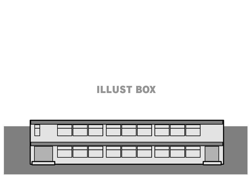 無料イラスト 学校生活イラスと モノクロフレーム