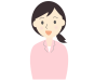 笑顔の女性の切り抜きイラスト（透過png）