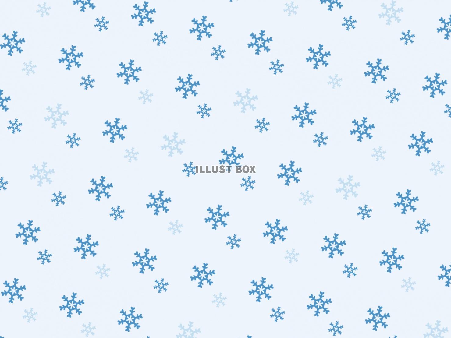 無料イラスト シンプルな雪の結晶背景 水色