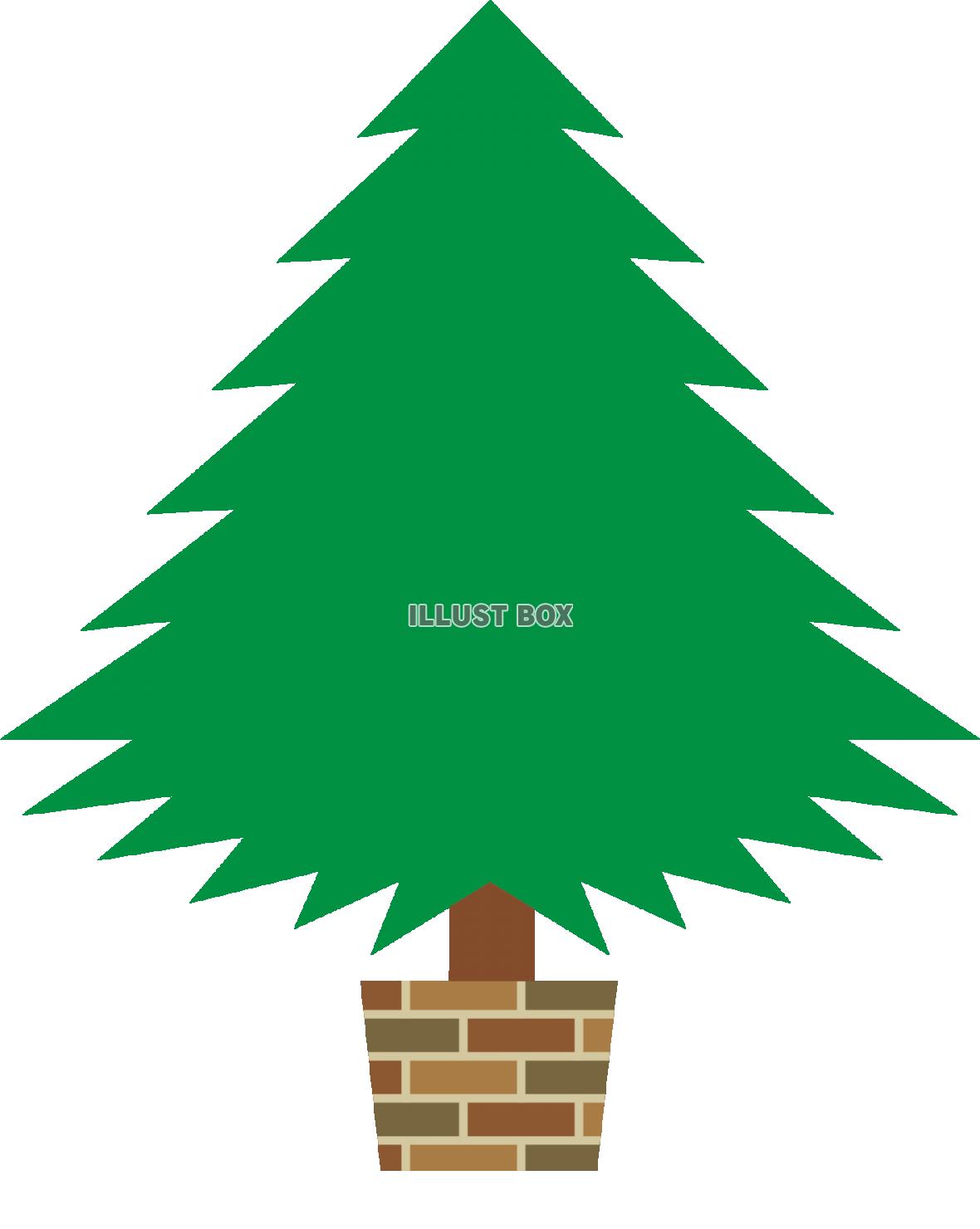無料イラスト クリスマスツリー モミの木 元イメージ