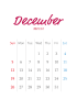 2021年12月 大人可愛いカレンダー